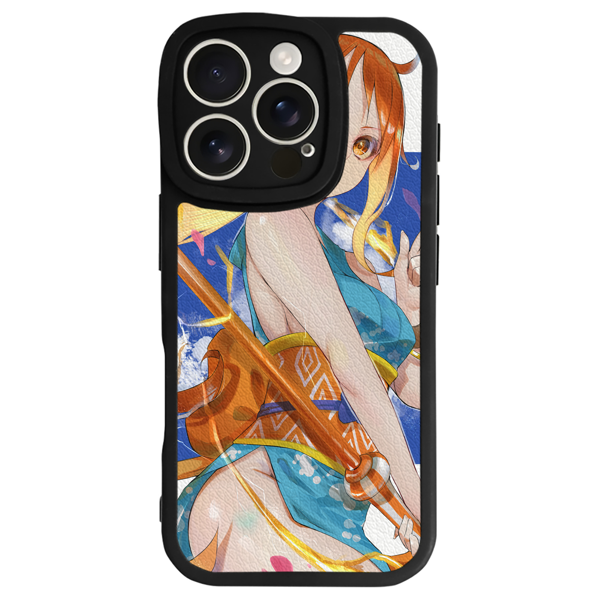 （画像用） ワンピース ONE PIECE 【iPhone 16シリーズ対応】シリコンスマホケース（レザー調） 材質：シリコン